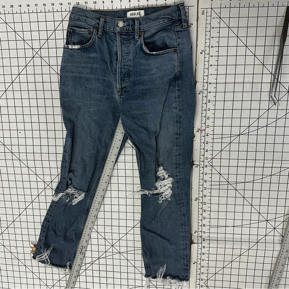 Agolde sz 25 Riley jeans A5 - Picture 2 of 5